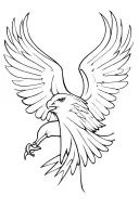abstract eagle tattoo design idea