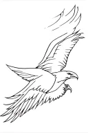 abstract eagle tattoo design idea
