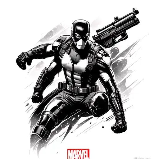 Marvel Winter Soldier tattoo design idea