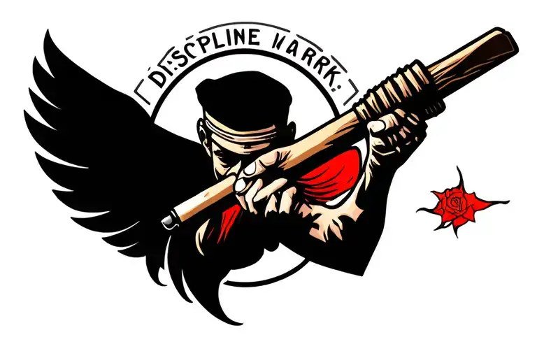 discipline hard work tattoo design idea