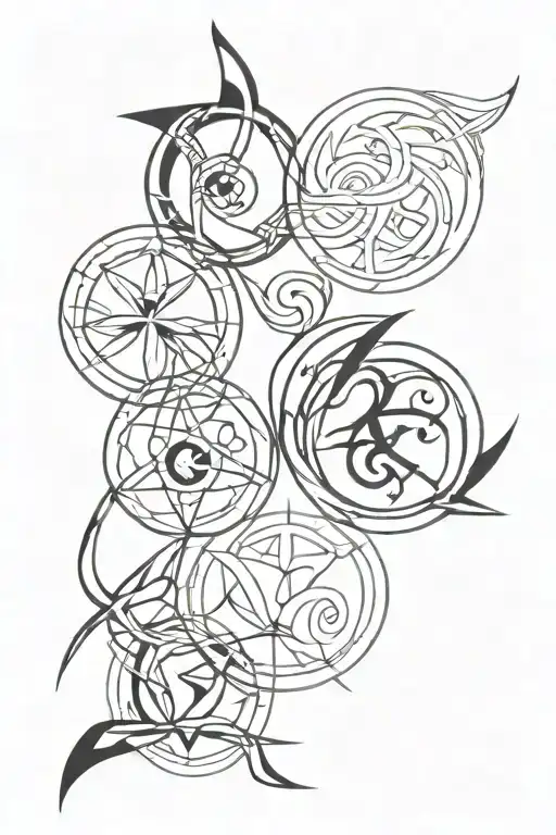 virgo pisces sagittarius scorpio tattoo design idea