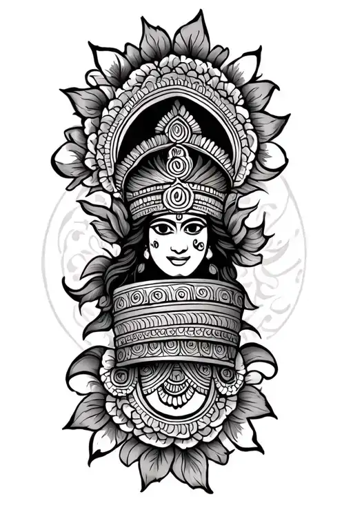 Design a Tamil cultural arm band sleeve tattoo tattoo design idea