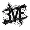 "3VE" computer code flowing tattoo design idea