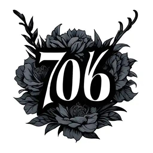 706 area code tattoo design idea