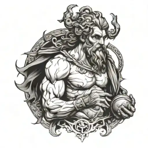 Hephaestus greek god tattoo design idea