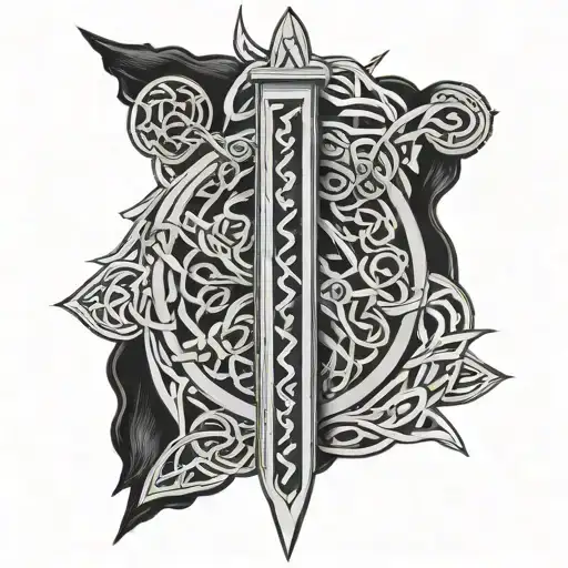 ogham writing  celtic tattoo design idea