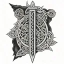 ogham writing  celtic tattoo design idea