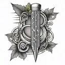 ogham writing  celtic tattoo design idea