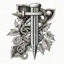 ogham writing  celtic tattoo design idea