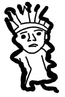 Crown black African tattoo design idea