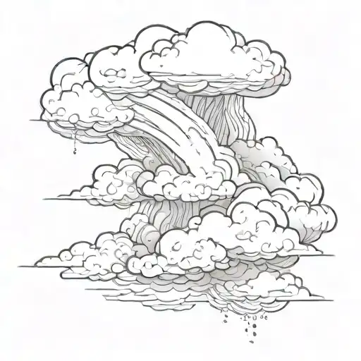 storm clouds tattoo design idea