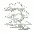 storm clouds tattoo design idea