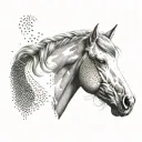 horse head tattoo design idea