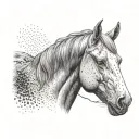 horse head tattoo design idea