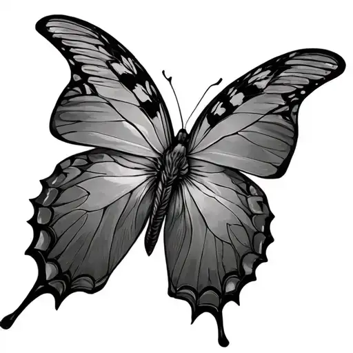 Lion Butterfly tattoo design idea