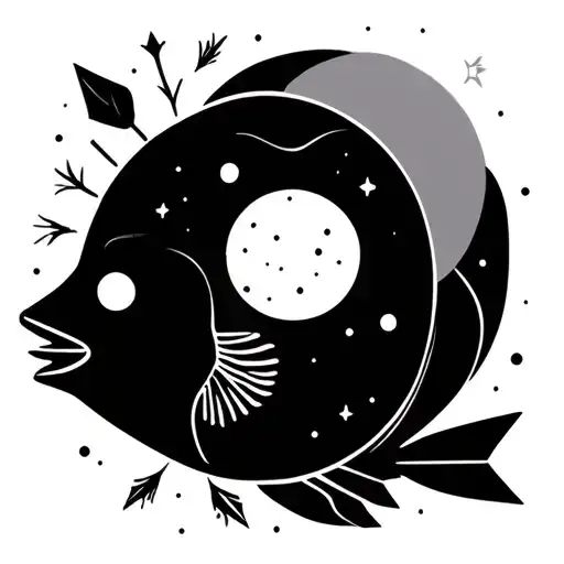 Soda symbol fish, arrows, sun, moon, minimalist, geometric, grateful, miss tattoo design idea