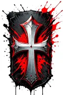 paladin brotherhood of steel shield cross royalty tattoo design idea