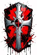 paladin brotherhood of steel shield cross royalty tattoo design idea