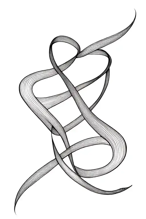  Smooth, ribbon-like curves resembling smoke. Elegant, soft motion, minimalistic and clean. tattoo design idea