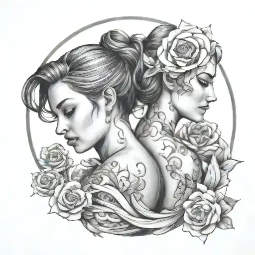 mother and son forever linked together tattoo design idea