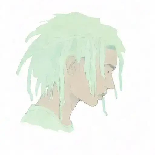 emo,depression,darkness,lonely,suicidal,sad,dark skinned male,dyed short dreads fully hiding face,teens,no tattoos,skinn tattoo design idea
