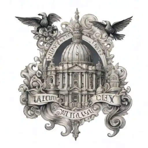 Vatican City type art tattoo design idea