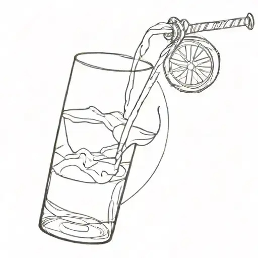 "to drink while present" tattoo design idea