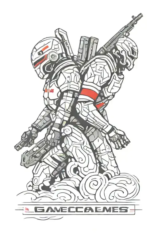 five, vidéo game, as Monaco FC, red dead rédemption, mass effect,  tattoo design idea