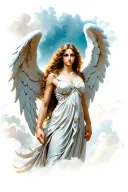 Female Archangel Raphael tattoo design idea