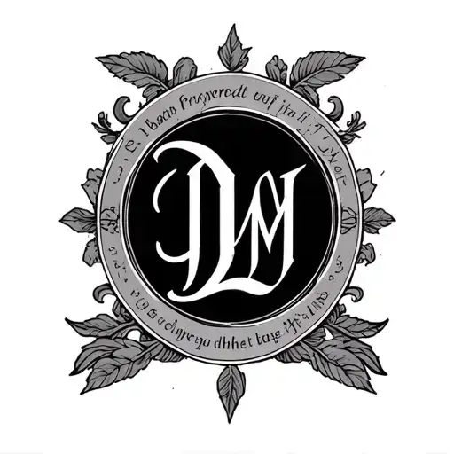 proverbs 17:17 inside and initials DJM tattoo design idea