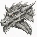 dragon head tattoo design idea