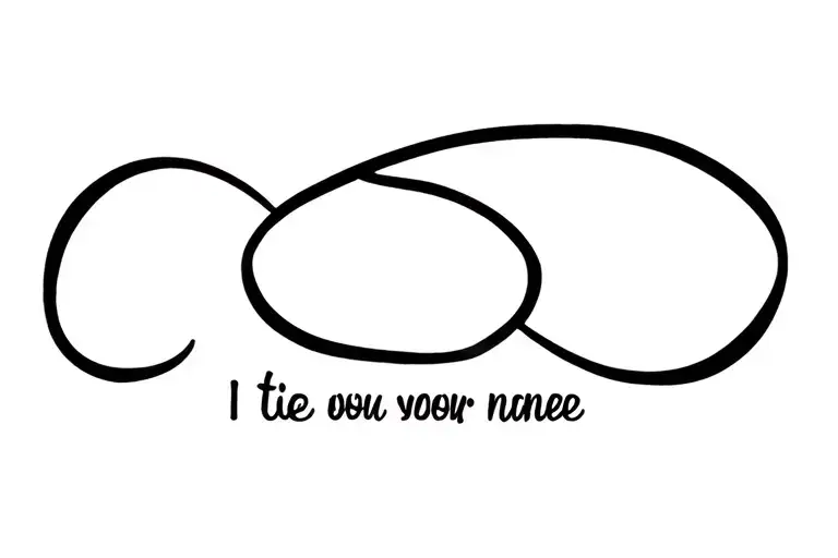 infinity symbol kids names tattoo design idea