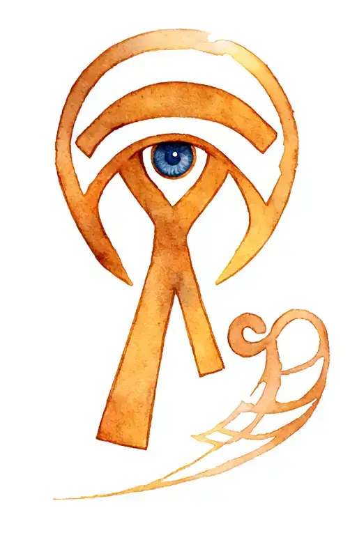 ankh with the eye of horus eye  tattoo design idea