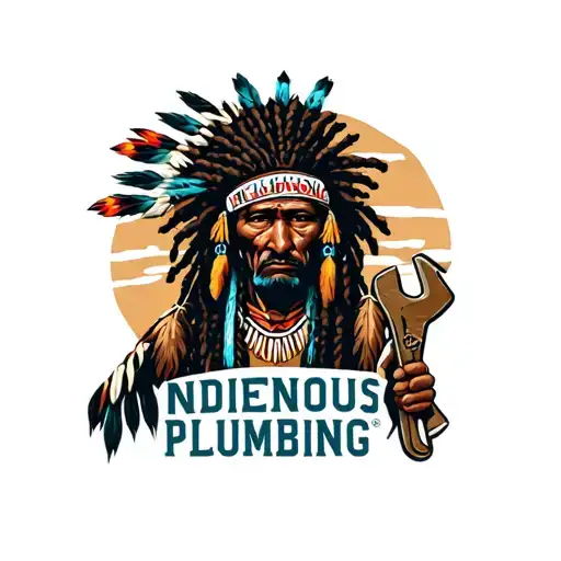 "Indigenous Plumbing " "Indigenous Plumbing " dread lock Native American holding a wrench tattoo design idea