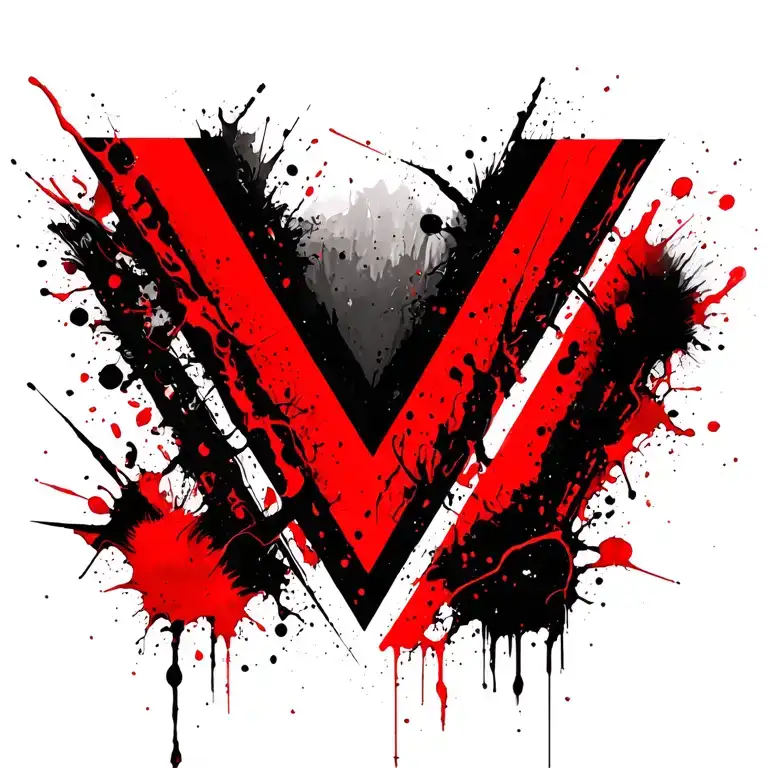 "V" shape to go tattoo design idea
