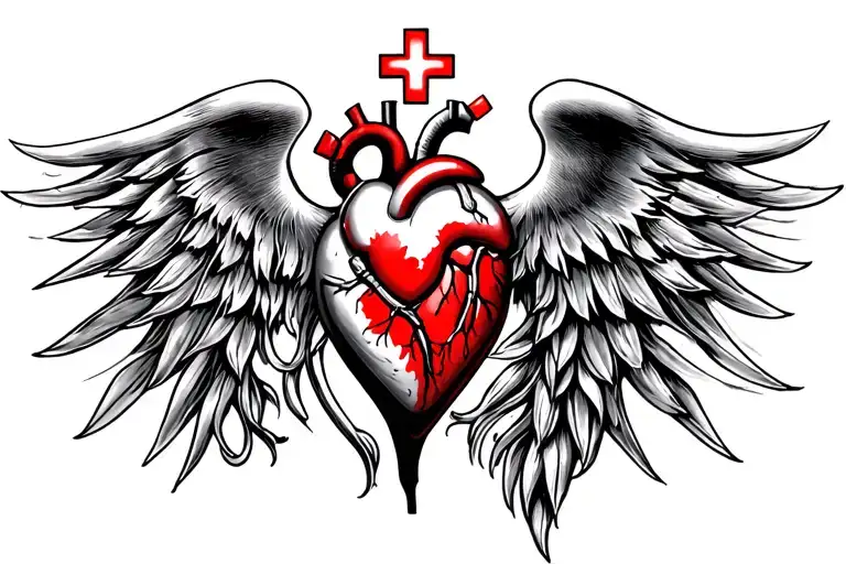 cardiac nurse tattoo design idea