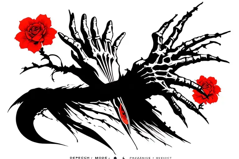 Depeche Mode Praying Skelets tattoo design idea