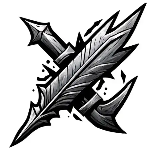 Viking arrow design tattoo design idea