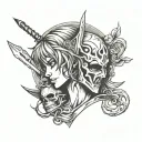 Grieving  Slayers tattoo design idea