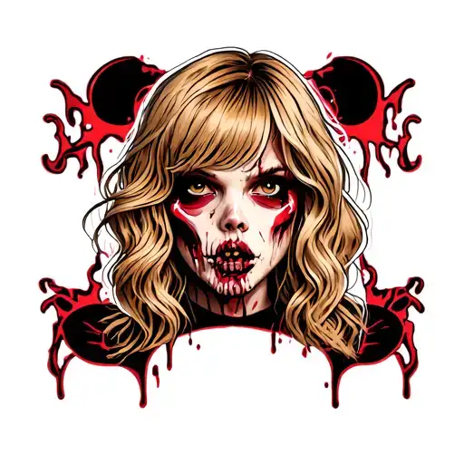 zombie Taylor Swift tattoo design idea