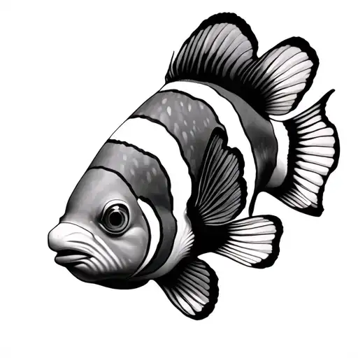 Clownfish tattoo design idea