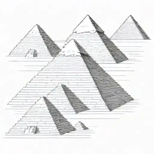 pyramids of giza tattoo design idea
