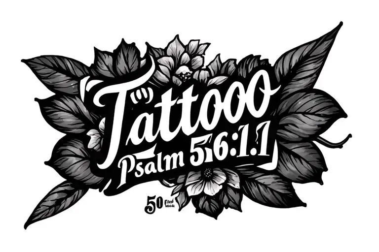 Psalm 56:11 tattoo design idea