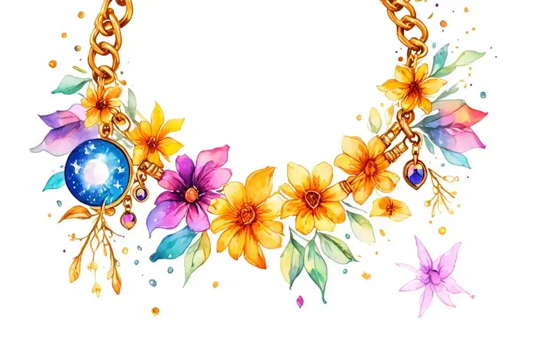 zodiac charm bracelet tattoo tattoo design idea