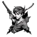 peter pan lost boys gangster tattoo design idea