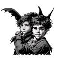 peter pan lost boys gangster tattoo design idea