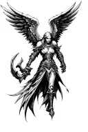 warhammer 40K dark angel tattoo design idea