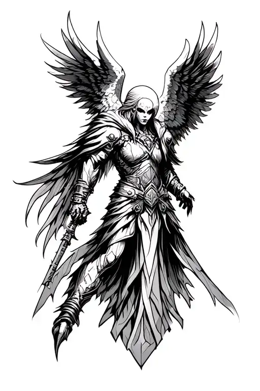 warhammer 40K dark angel tattoo design idea