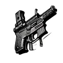 Gun m16 tattoo design idea