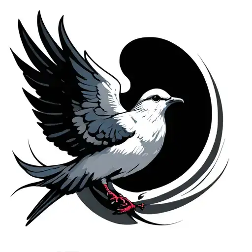 holy spirit dove tattoo design idea